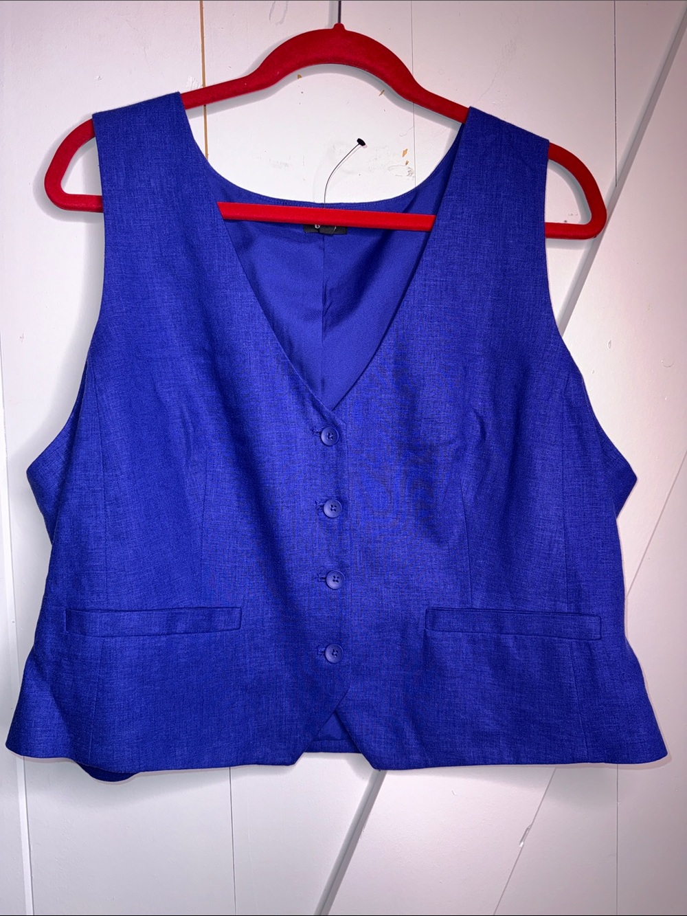 Express Royal Blue Tailored Vest
